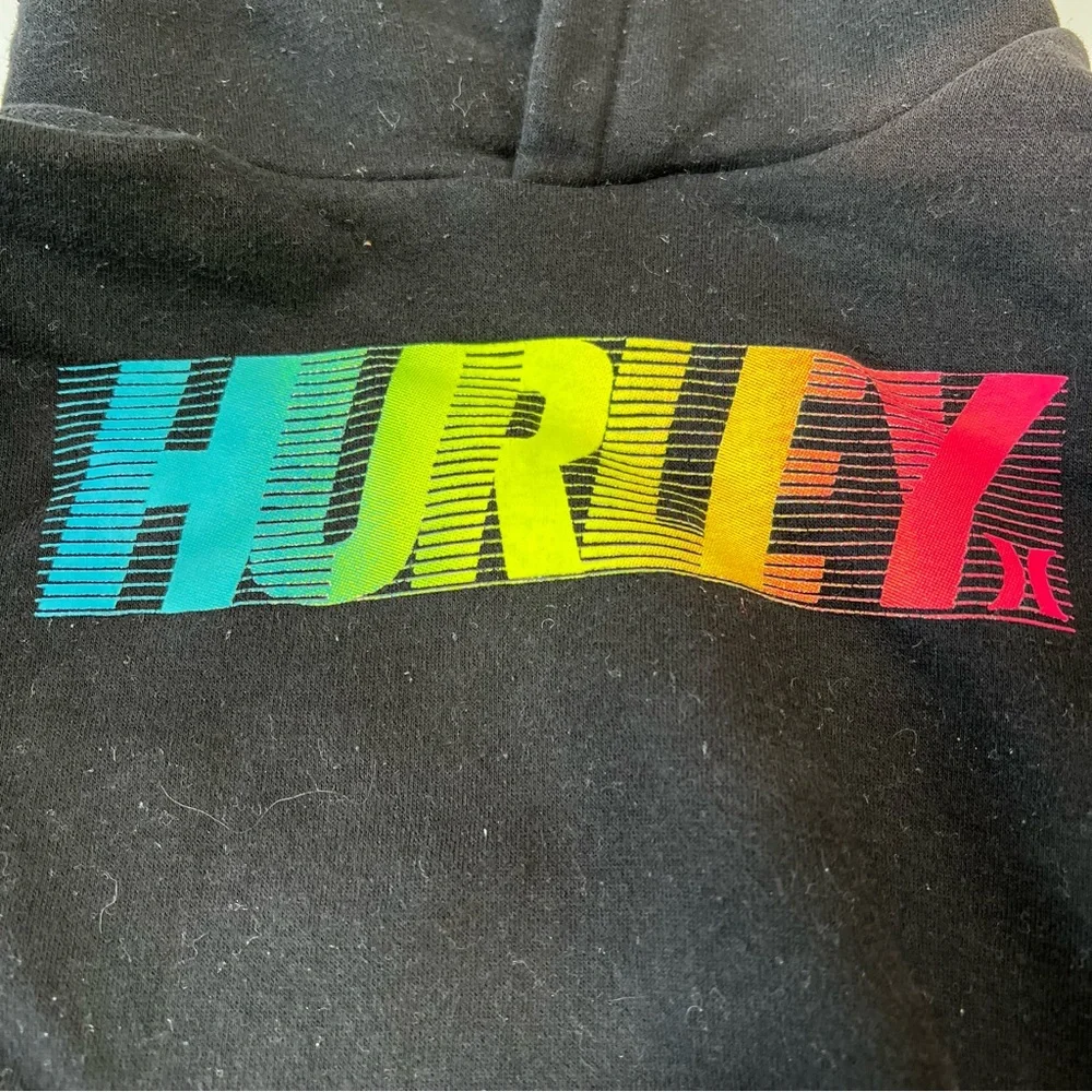 ✨ 5 for $25 ✨ Hurley Black Hoodie with Rainbow Logo